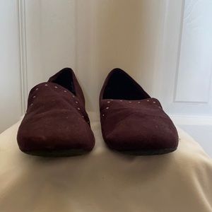 Dark Plum Studded Flats